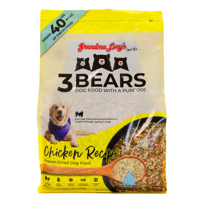 Grandma Lucy's 3 Bears Chicken Freeze-Dried Dog Food, 8-lb