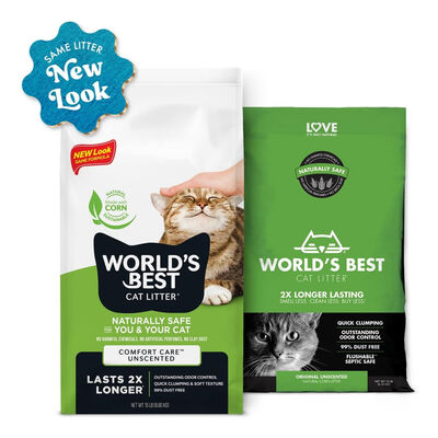 World's Best Comfort Care Unscented Original Clumping Corn Cat Litter