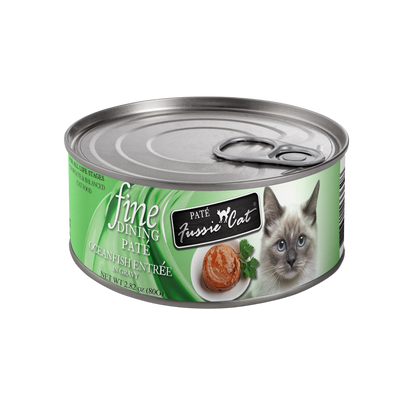 Fussie Cat Fine Dining Pate Oceanfish in gravy Can, 2.82-oz