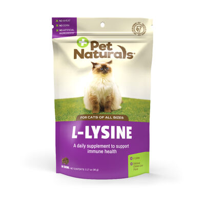 Pet Naturals L-Lysine Immune Support Chews For Cats, 60-Count