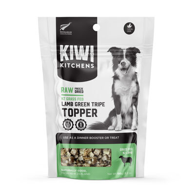 Kiwi Kitchens Raw Freeze Dried Grass Fed Lamb Green Tripe Dog Food Topper, 5.3-oz