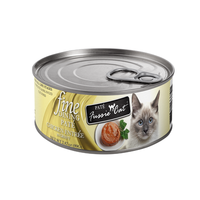 Fussie Cat Fine Dining Pate Chicken in gravy Can, 2.82-oz