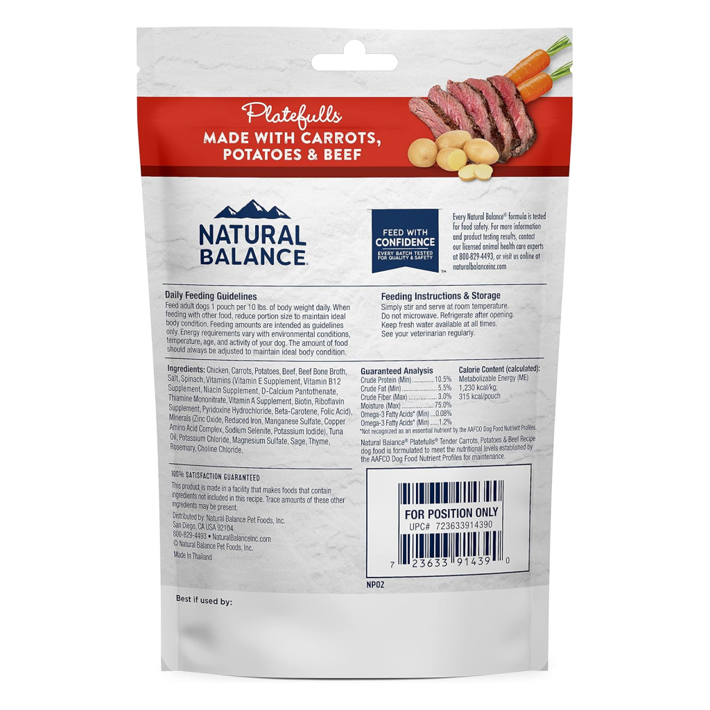 Natural Balance Platefulls Savory Duck & Pumpkin Recipe  Wet Dog Food, 9-oz image number null