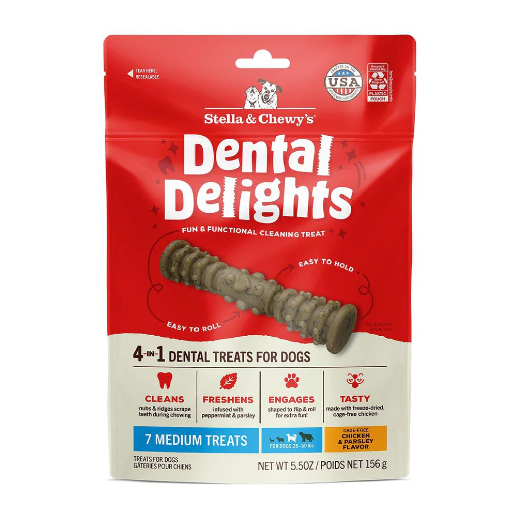 Stella & Chewy's Dental Delights Medium Dog Dental Treats, 5.5-oz image number null