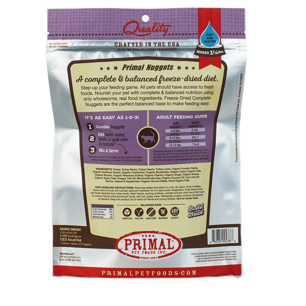 Feline Turkey Formula Nuggets 5.5-oz image number null