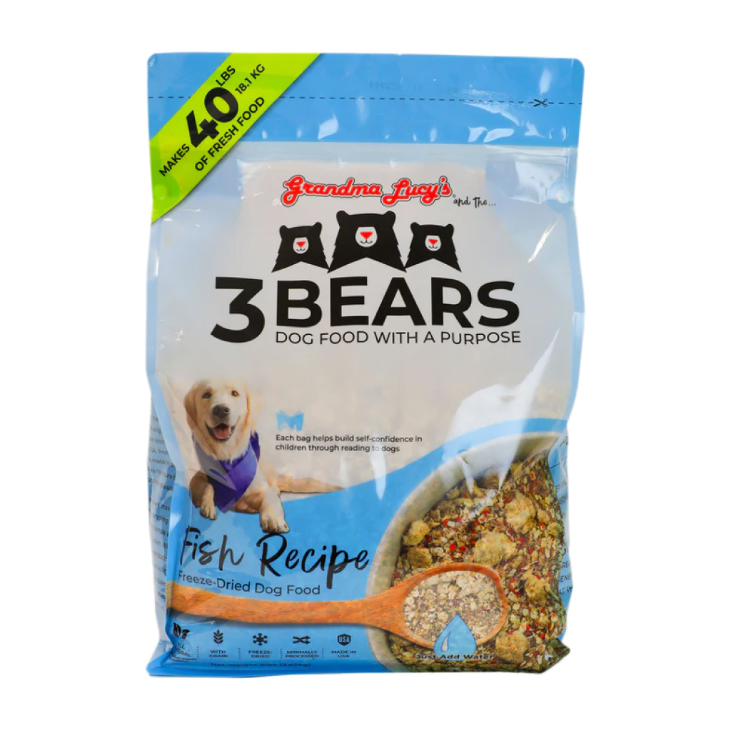 Grandma Lucy's 3 Bears Fish Freeze-Dried Dog Food, 8-lb image number null