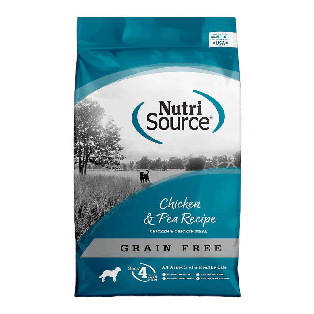 NutriSource Grain-Free Chicken & Pea Dog Dry Food, 5-lb image number null