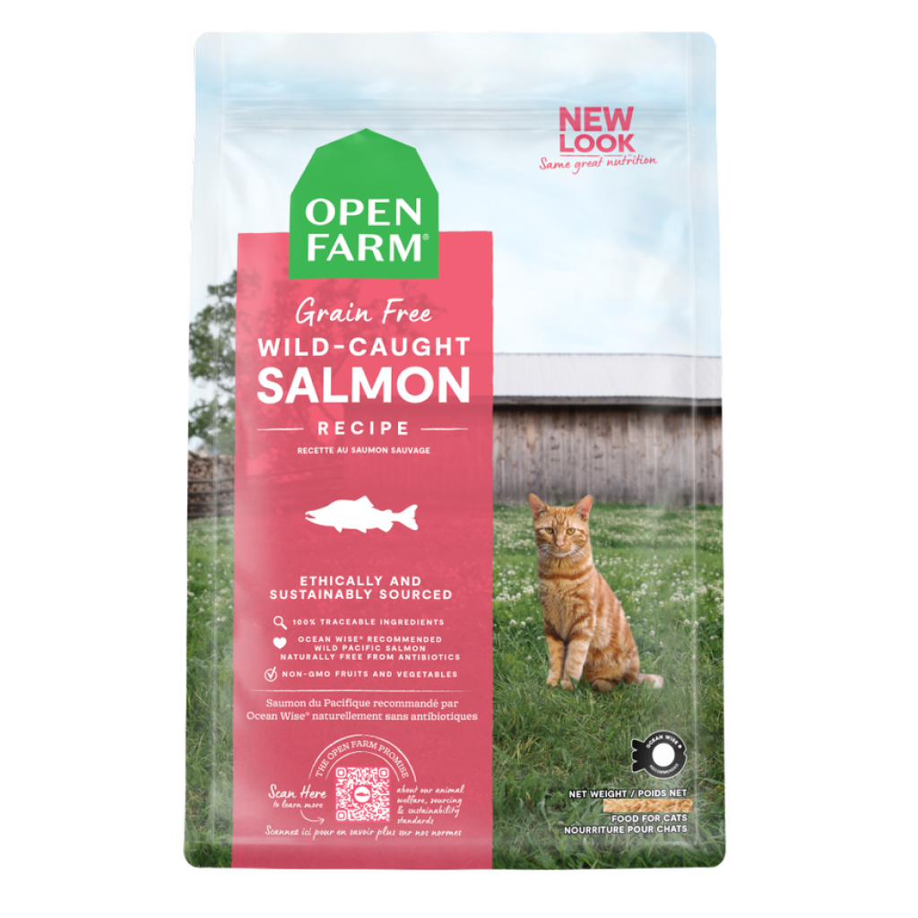 Open Farm Wild Caught Salmon Grain Free Dry Food for Cats, 4-lb image number null