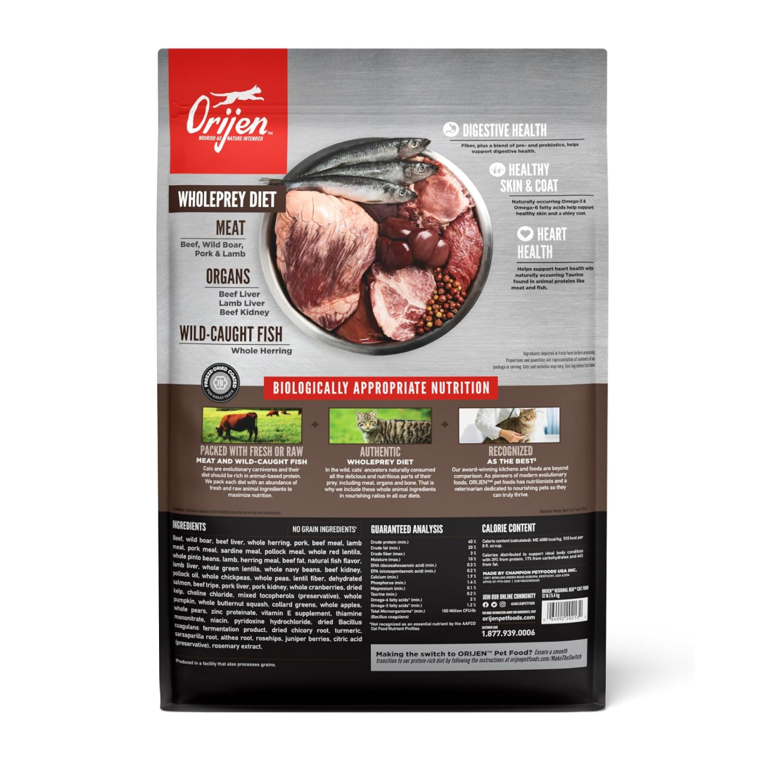 Orijen Regional Red Cat Food, 12-lb image number null