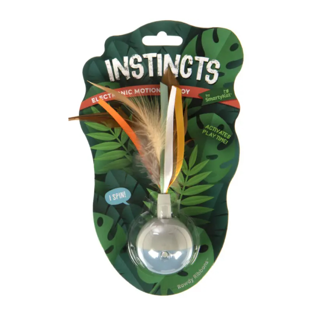 Instincts by SmartyKat Rowdy Ribbons Electronic Motion Cat Toy, 1-count image number null