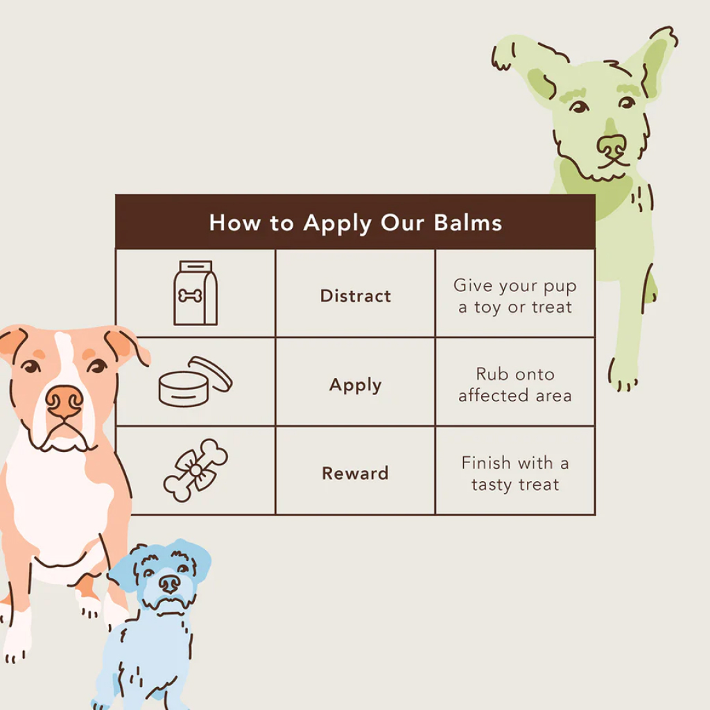 Natural Dog Company PawTection Travel Stick, 0.15-oz application instructions image number null