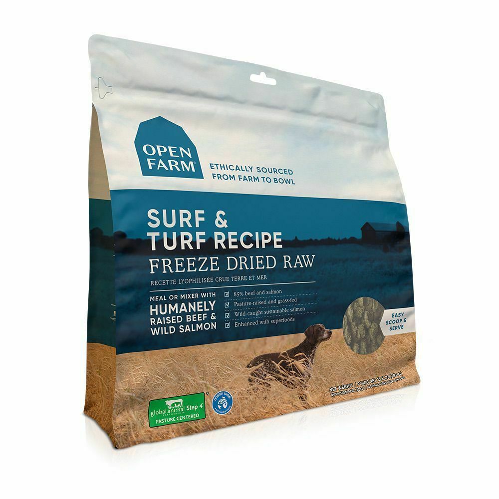 Open Farm Surf & Turf Freeze Dried Raw Dog Food, 13.5-oz image number null