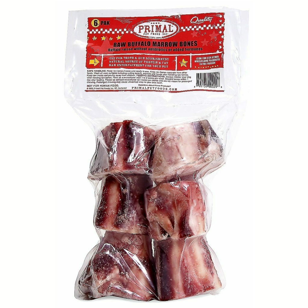 Frozen 6 Pak Buffalo Marrow Bone - 2" Cut image number null