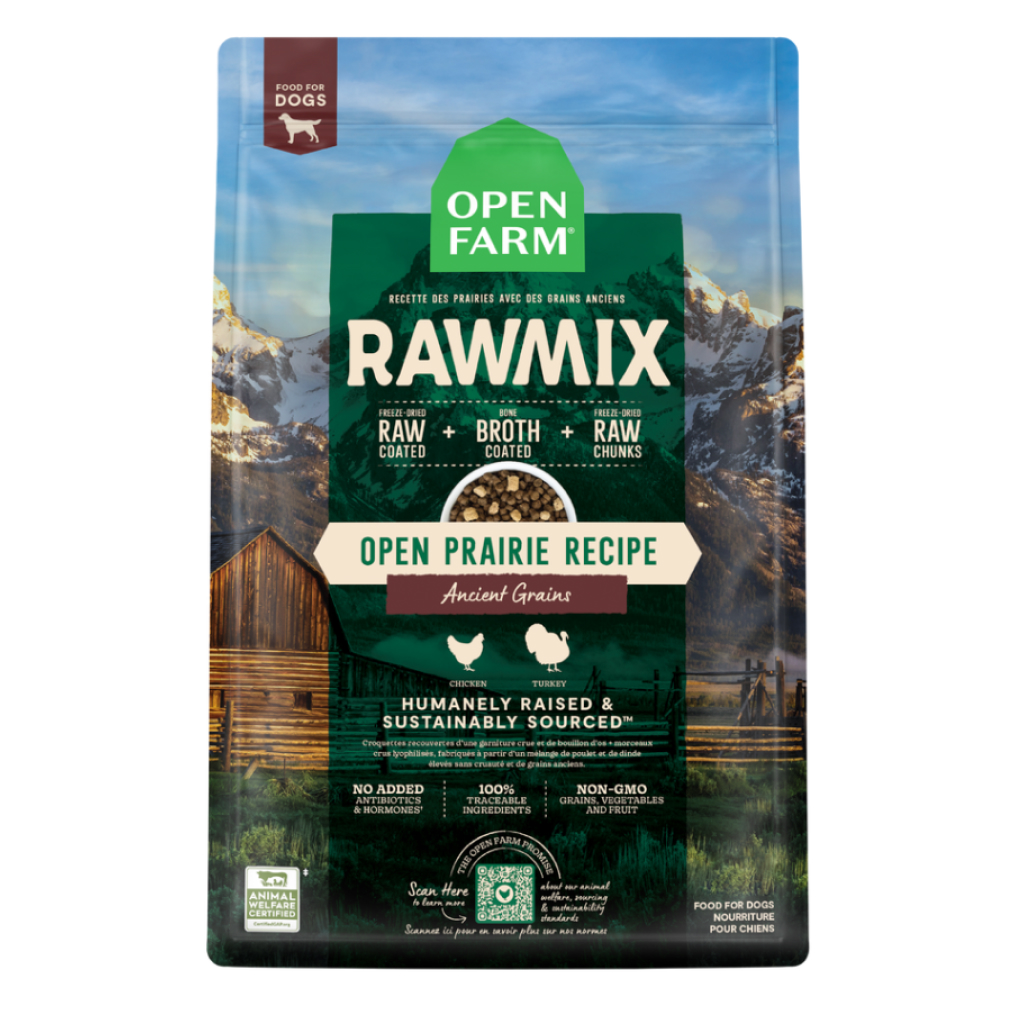 Open Farm Dog Raw Mix Open Prairie with Ancient Grains Recipe, 20-lb image number null