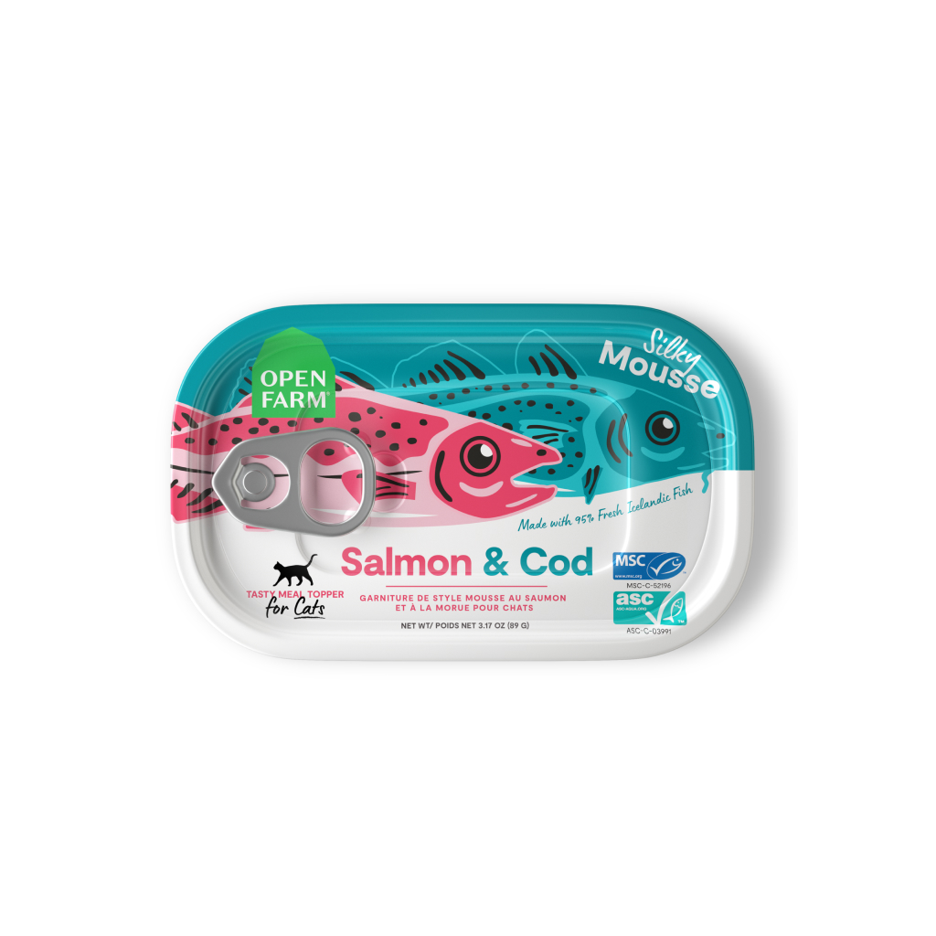 Open Farm Salmon & Cod Topper for Cats, 3.17-oz image number null