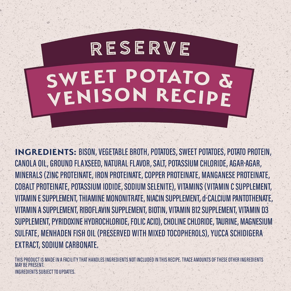 Natural Balance Limited Ingredient Reserve Sweet Potato & Venison Paté Recipe Dog Wet Can, 13-oz image number null