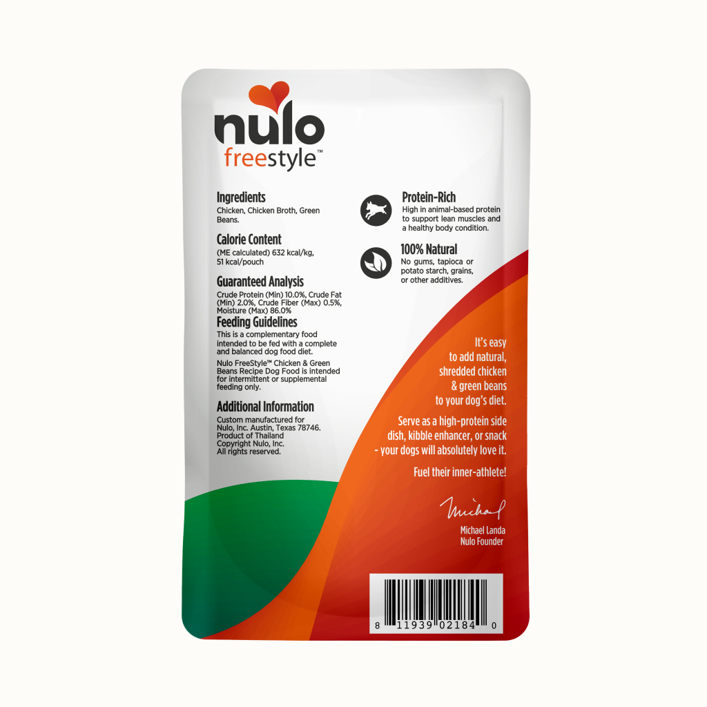 Nulo FreeStyle Dog Chicken & Green Beans in Broth Pouch, 2.8-oz image number null