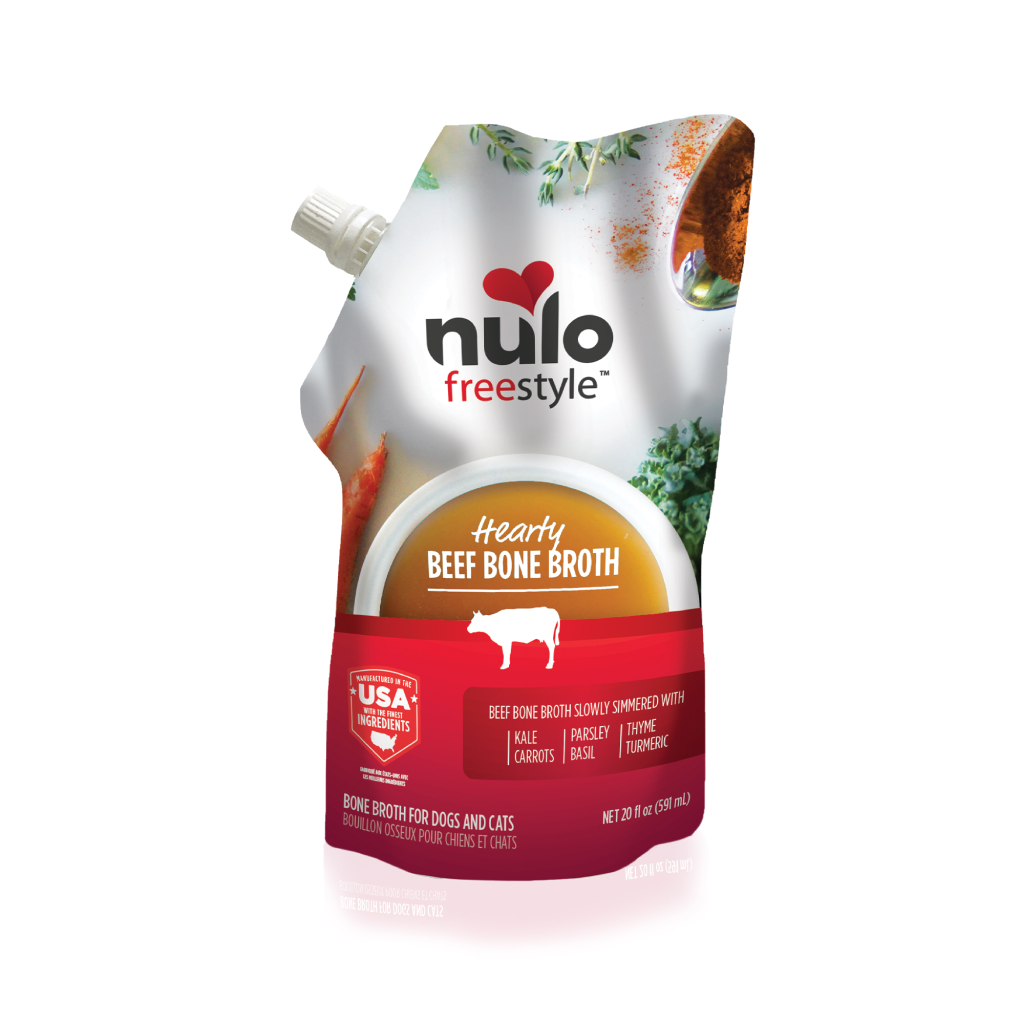 Nulo FreeStyle Dog Cat Beef Bone Broth Pouch, 20-oz image number null