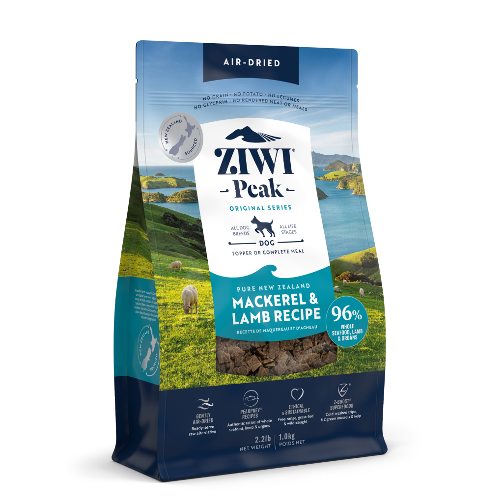 ZIWI Peak Air-Dried Mackerel & Lamb Recipe Dog Food, 2.2-lb image number null