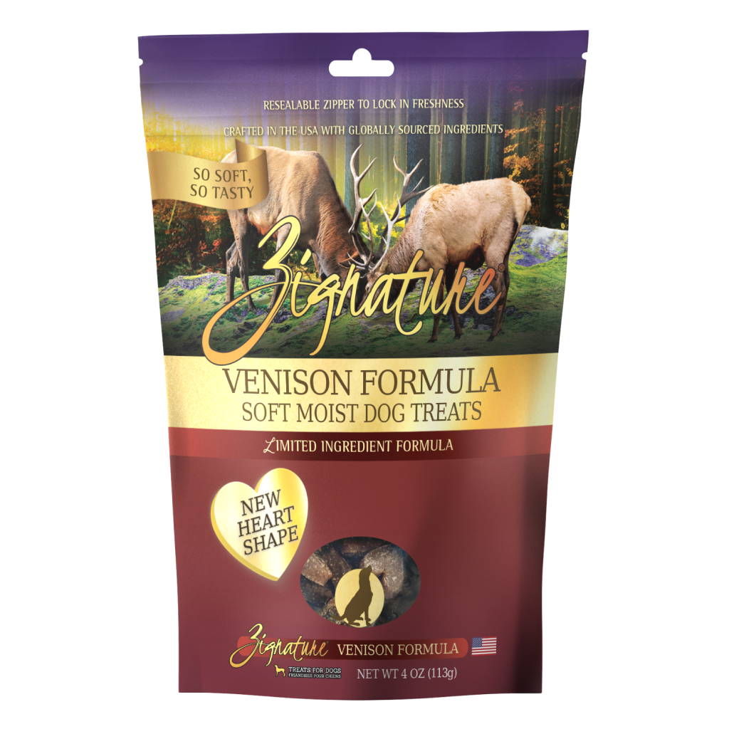 Zignature Venison Formula Soft Moist Treats For Dogs, 4-Oz image number null