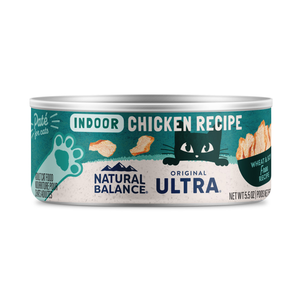 Natural Balance Original Ultra Indoor Chicken Paté Recipe Cat Wet Can, 5.5-oz image number null