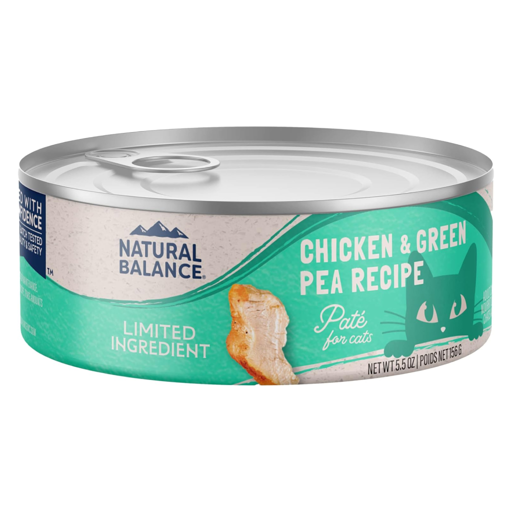 Natural Balance Limited Ingredient Chicken & Green Pea Recipe Cat Wet Can, 5.5-oz image number null