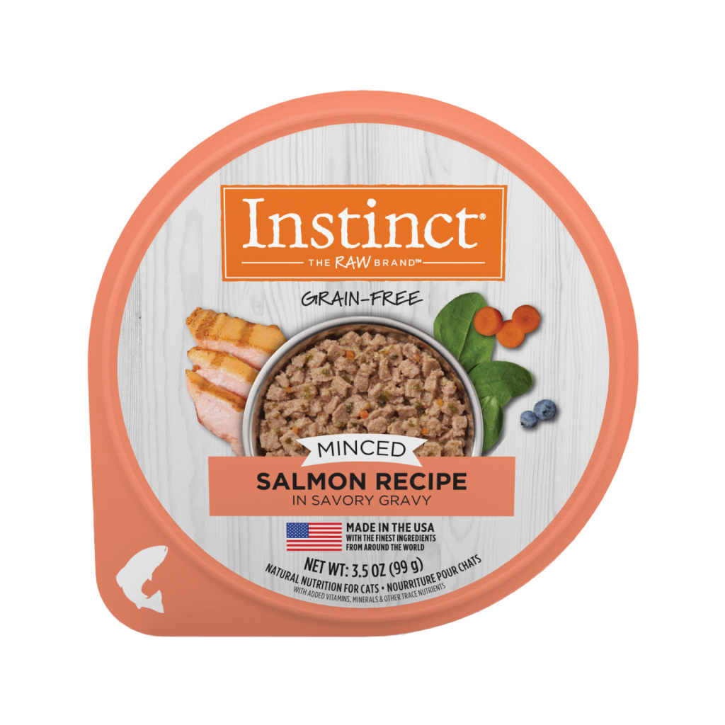 Instinct Grain-Free Minced Recipe With Real Salmon Wet Cat Food Cups image number null