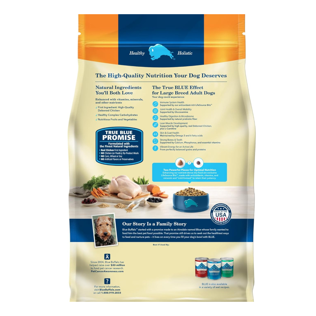 Blue Buffalo Life Protection Formula Large Breed Chicken & Brown Rice Recipe Adult Dry Dog Food, 30-lb image number null