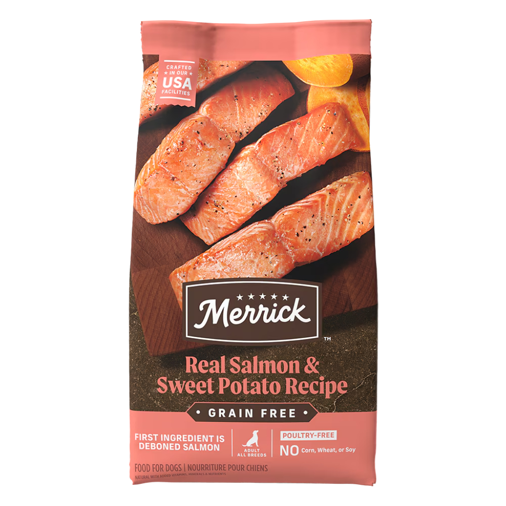 Merrick Grain Free Real Salmon & Sweet Potato Recipe Dry Dog Food image number null