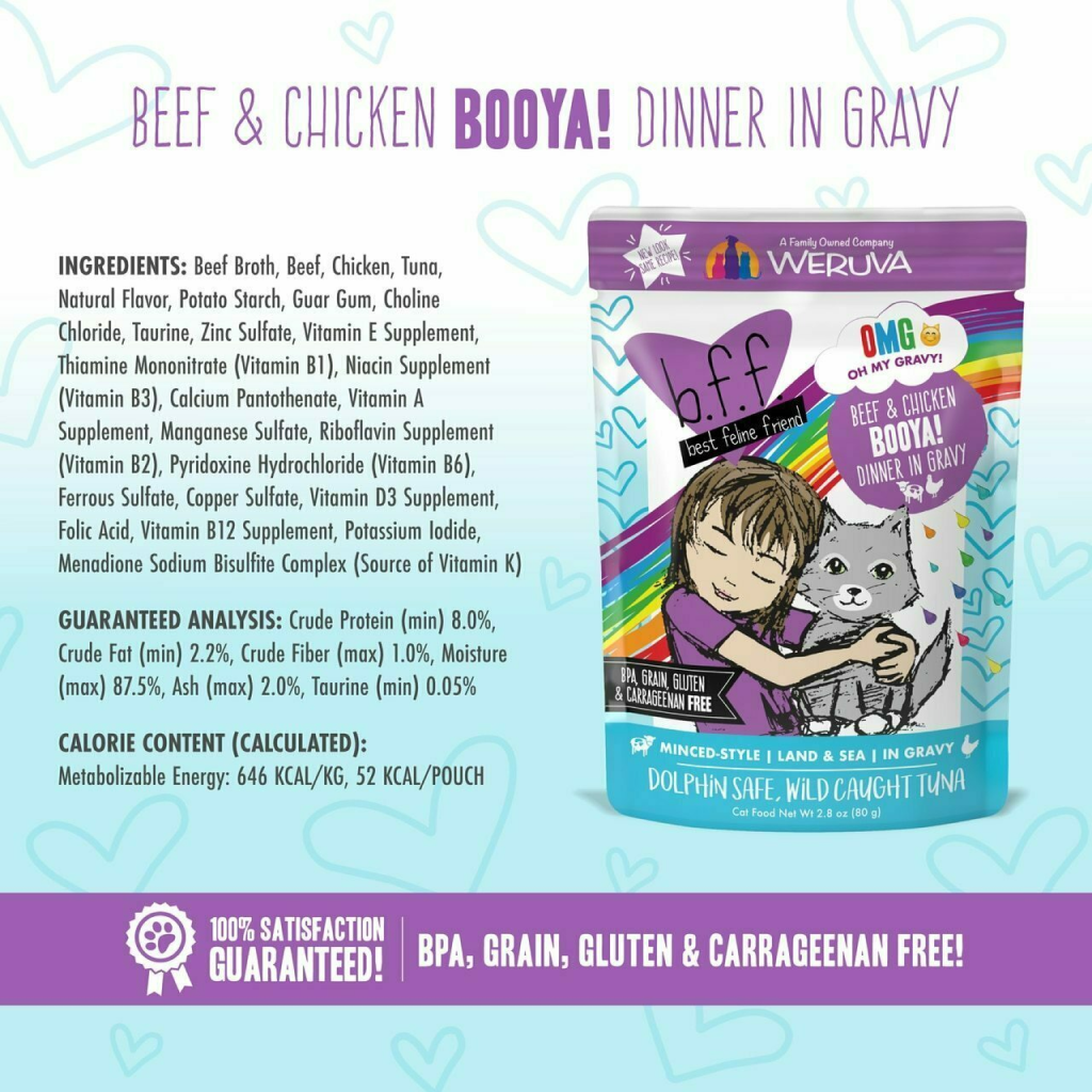 Buy B.F.F. Omg - Best Feline Friend Oh My Gravy!, Booya! Beef & Chicken ...