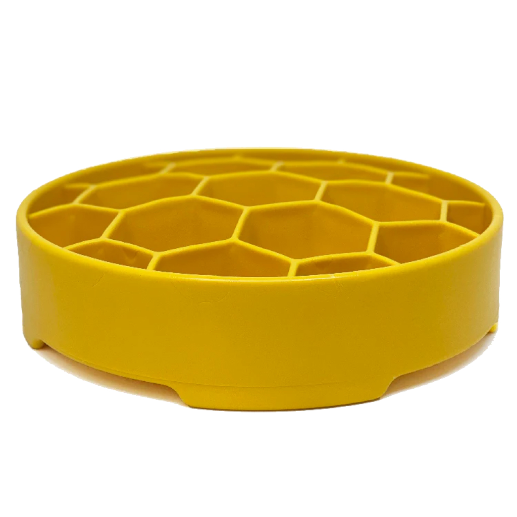 Soda Pup Honeycomb Enrichment Deep Slow Feeder Bowl, Yellow image number null