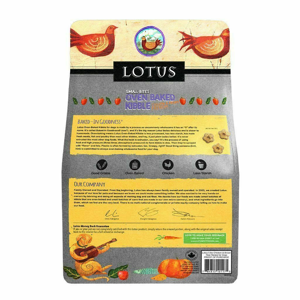 Lotus Small Bites Good Grains Chicken Recipe Dry Dog Food image number null