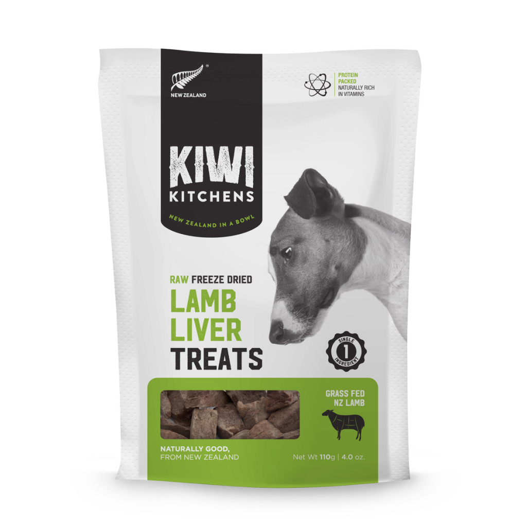 Kiwi Kitchens Raw Freeze Dried Lamb Liver Dog Treats, 4-oz image number null