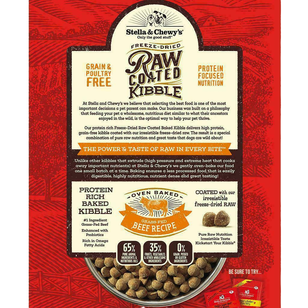 Stella & Chewy's Dog Raw Coated Kibble, Grass-Fed Beef image number null