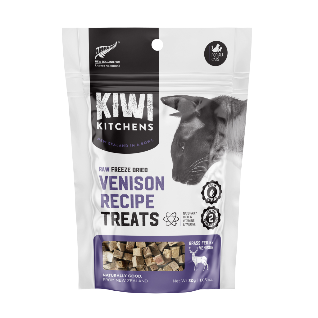 Kiwi Kitchens Raw Freeze Dried Venison Recipe Cat Treats, 1.05-oz image number null