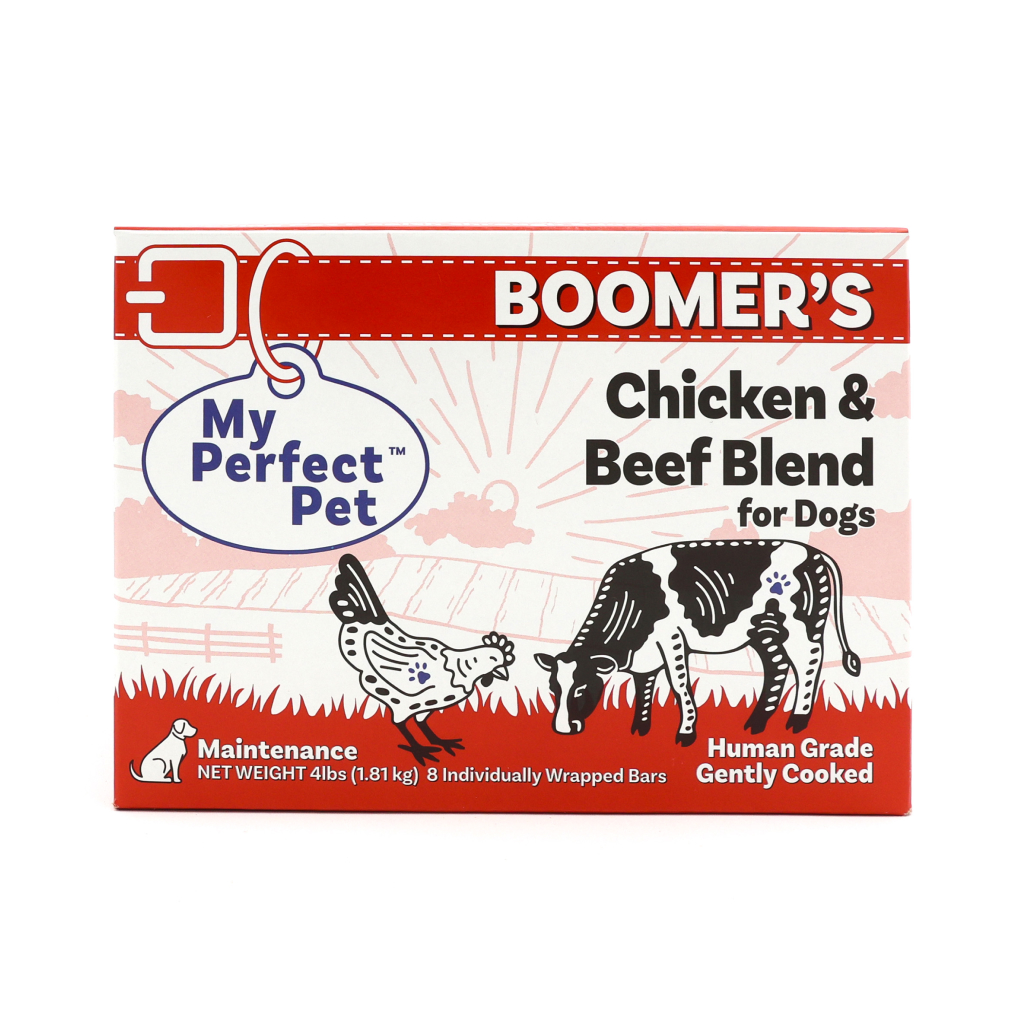 FROZEN My Perfect Pet Boomer's Chicken & Beef Gently Cooked Dog Food (8-pack), 4-lb image number null