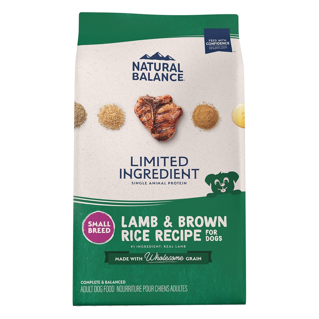 Natural Balance Limited Ingredient Lamb & Brown Rice Small Breed Recipe Dog Dry Food Bag, 4-lb image number null