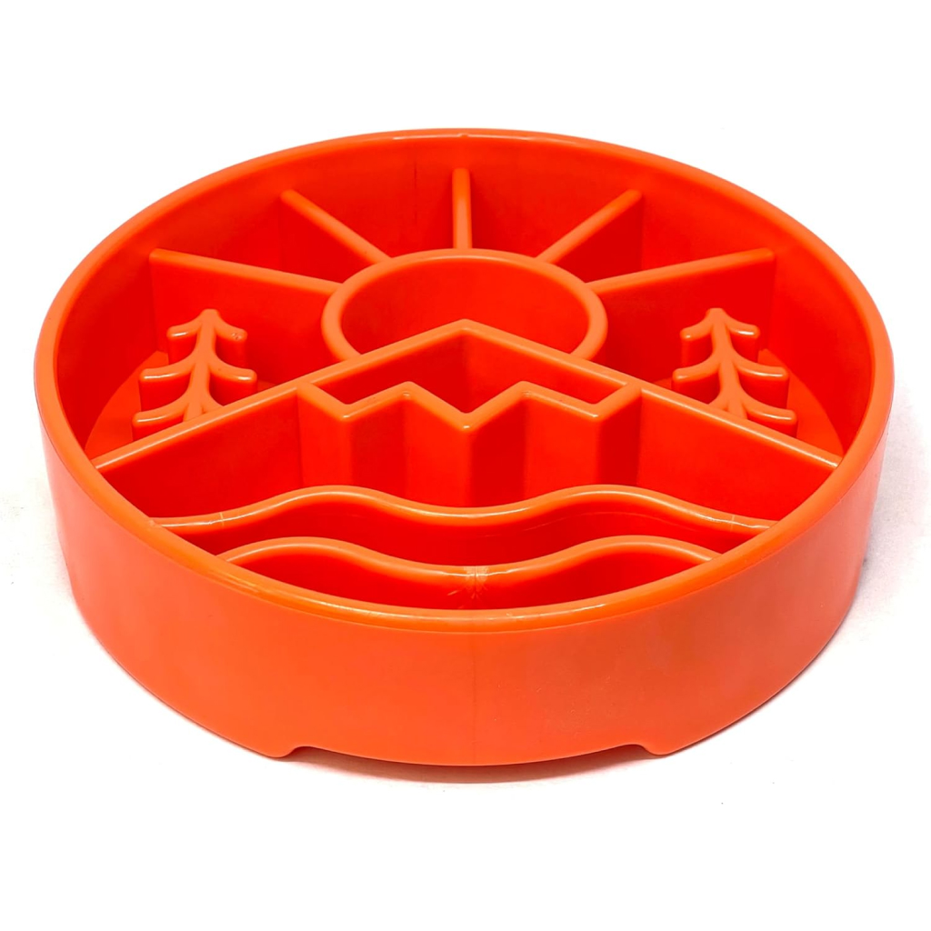 Soda Pup Great Outdoors Enrichment Deep Slow Feeder Bowl, Orange image number null