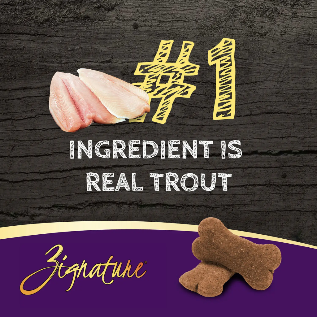 Zignature Trout Formula Biscuit Treats For Dogs image number null