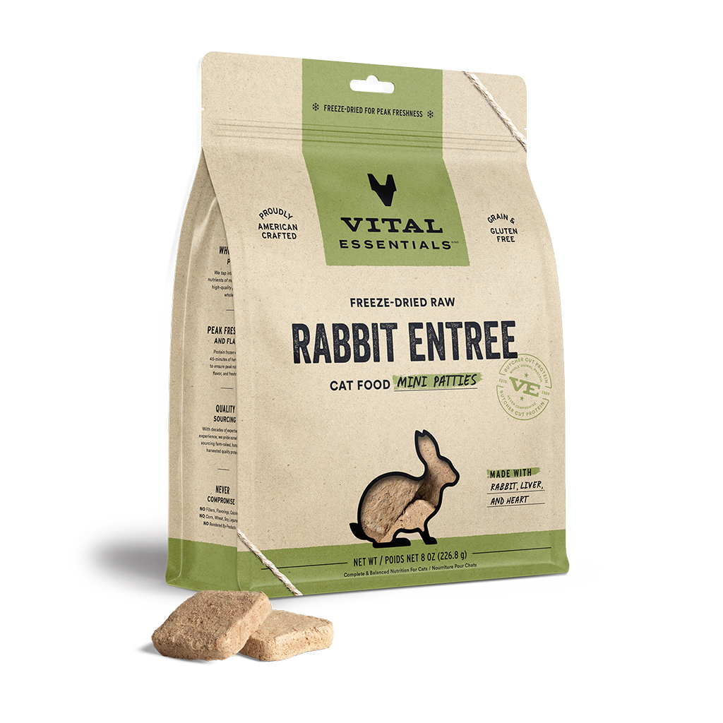 Freeze-Dried Rabbit Mini-Patties Cat Entree image number null