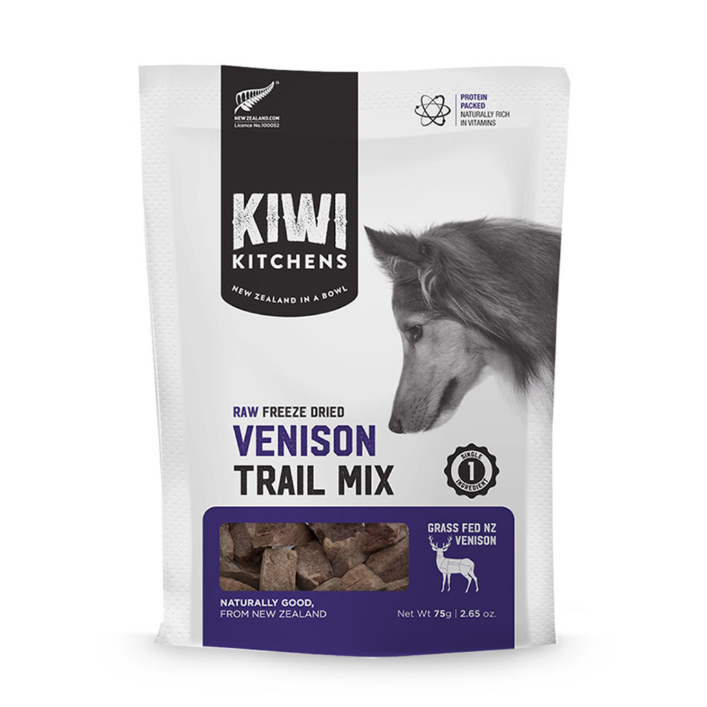 Kiwi Kitchens Raw Freeze Dried Venison Trail Mix Dog Treats, 2.65-oz image number null