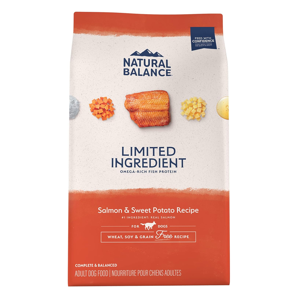 Natural Balance Limited Ingredient Grain Free Salmon & Sweet Potato Recipe Dog Dry Food Bag, 4-lb image number null