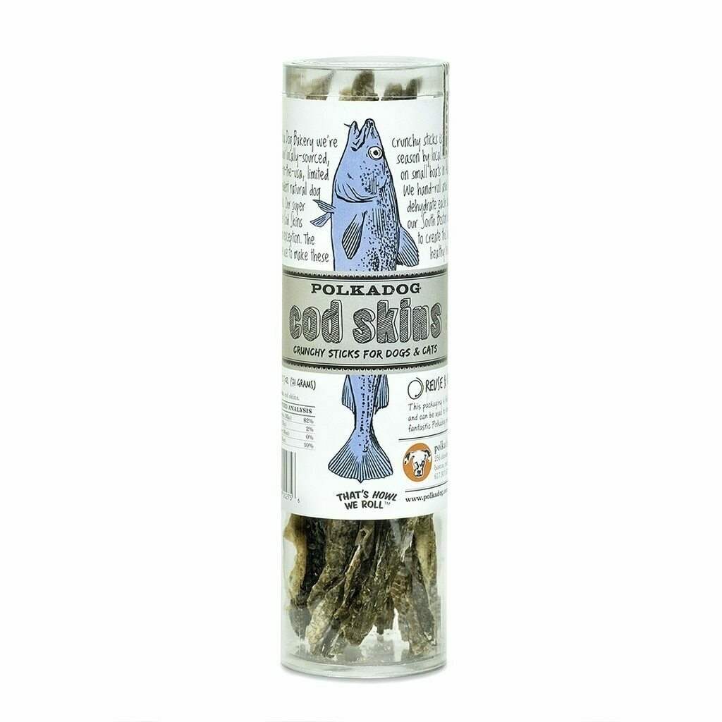 Polkadog Tube: Cod Skin Jerky - 2.5-oz image number null