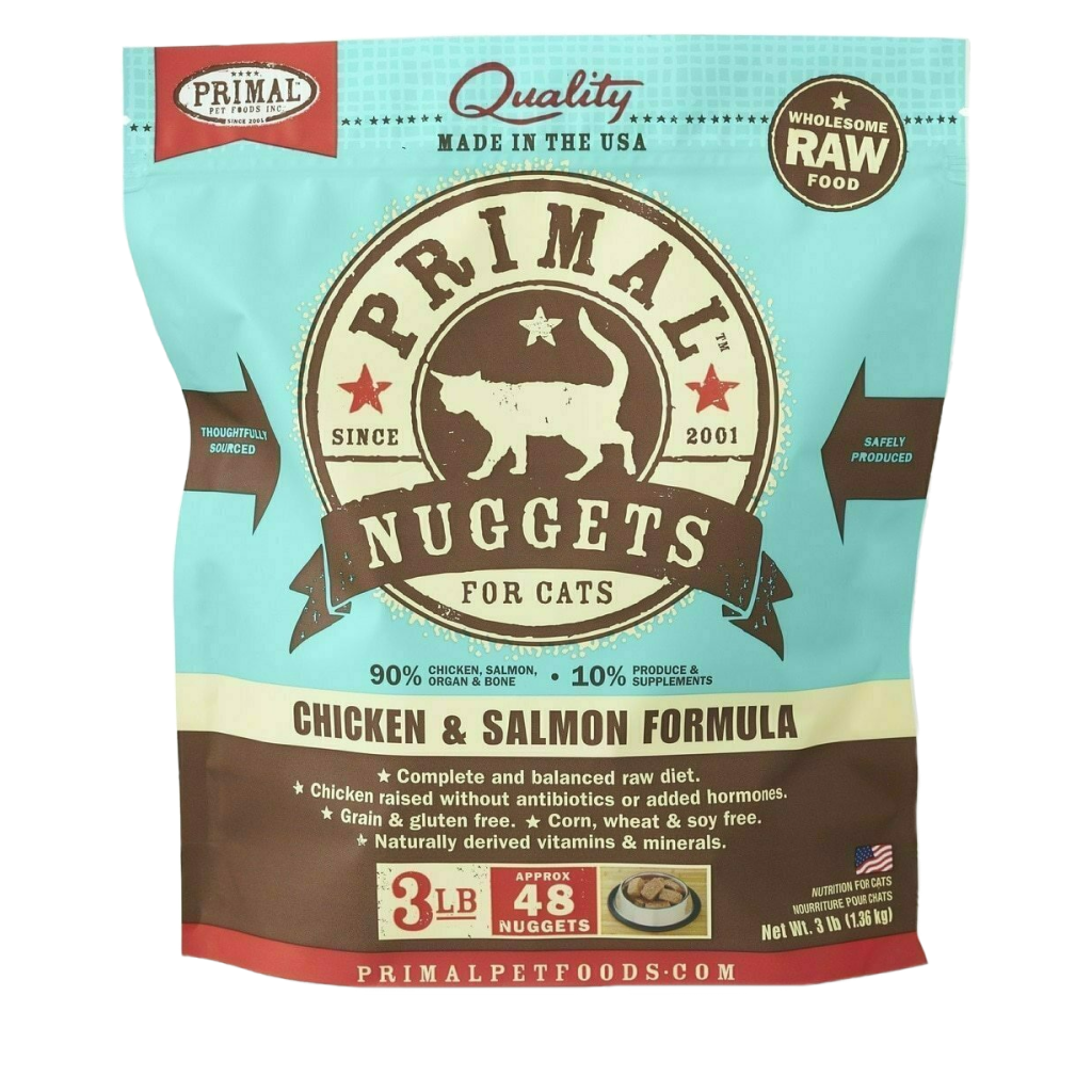 Frozen Feline Chicken & Salmon Formula Nuggets 3-lb image number null