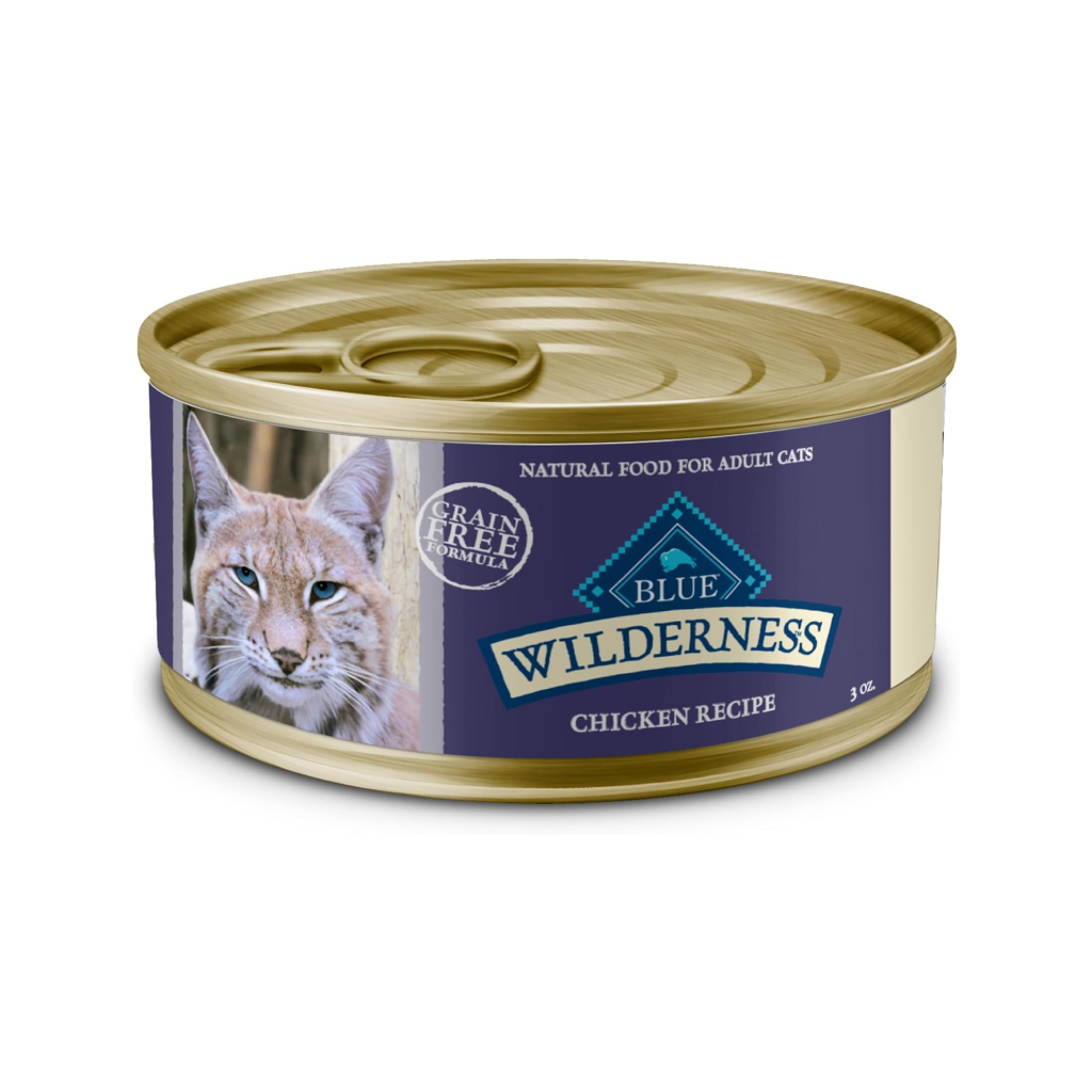 Blue Buffalo Wilderness High-Protein Grain-Free Chicken Paté Recipe Adult Wet Canned Cat Food, 5.5-oz image number null