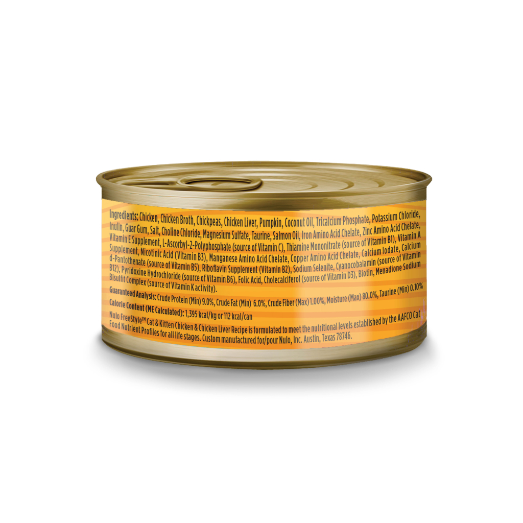 Nulo FreeStyle Cat & Kitten Chicken & Chicken Liver Pate Can, 2.8-oz image number null