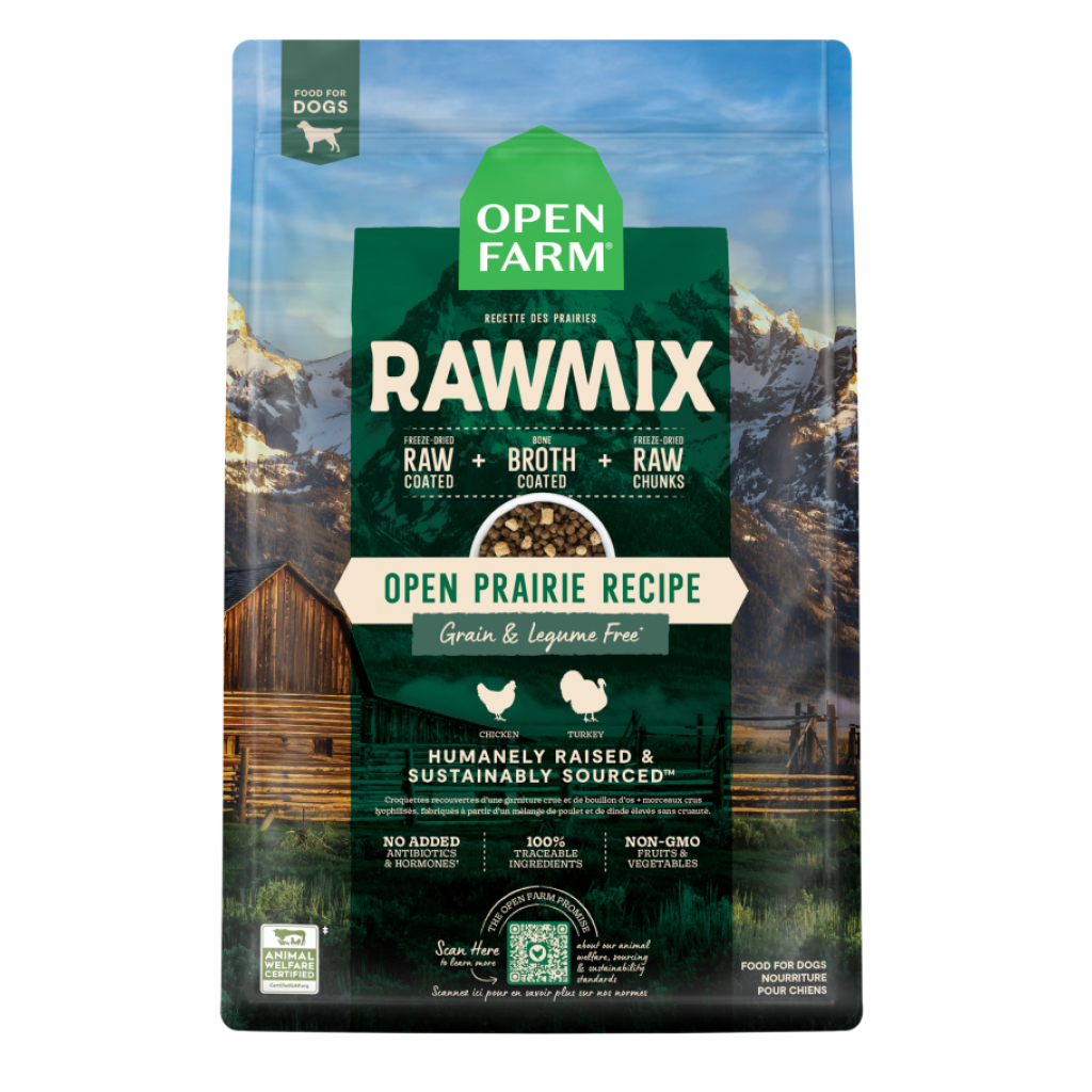 Open Farm Dog Raw Mix Open Prairie Grain & Legume Free Recipe, 20-lb image number null