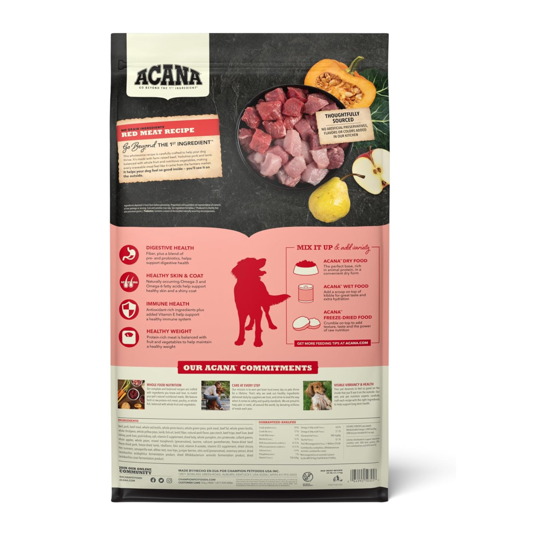 Acana Red Meat Recipe Grain-Free Dog Food image number null