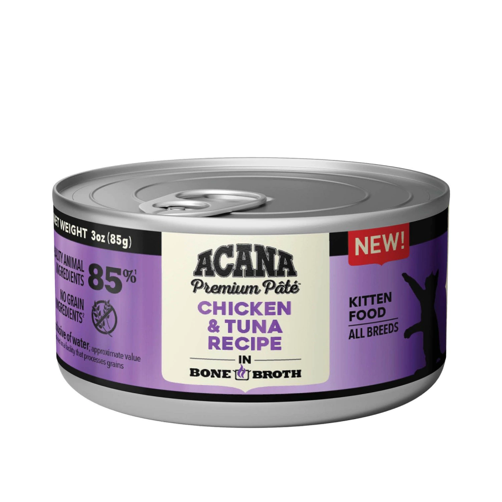 ACANA Chicken + Tuna Recipe in Bone Broth for Kittens, 3-oz image number null