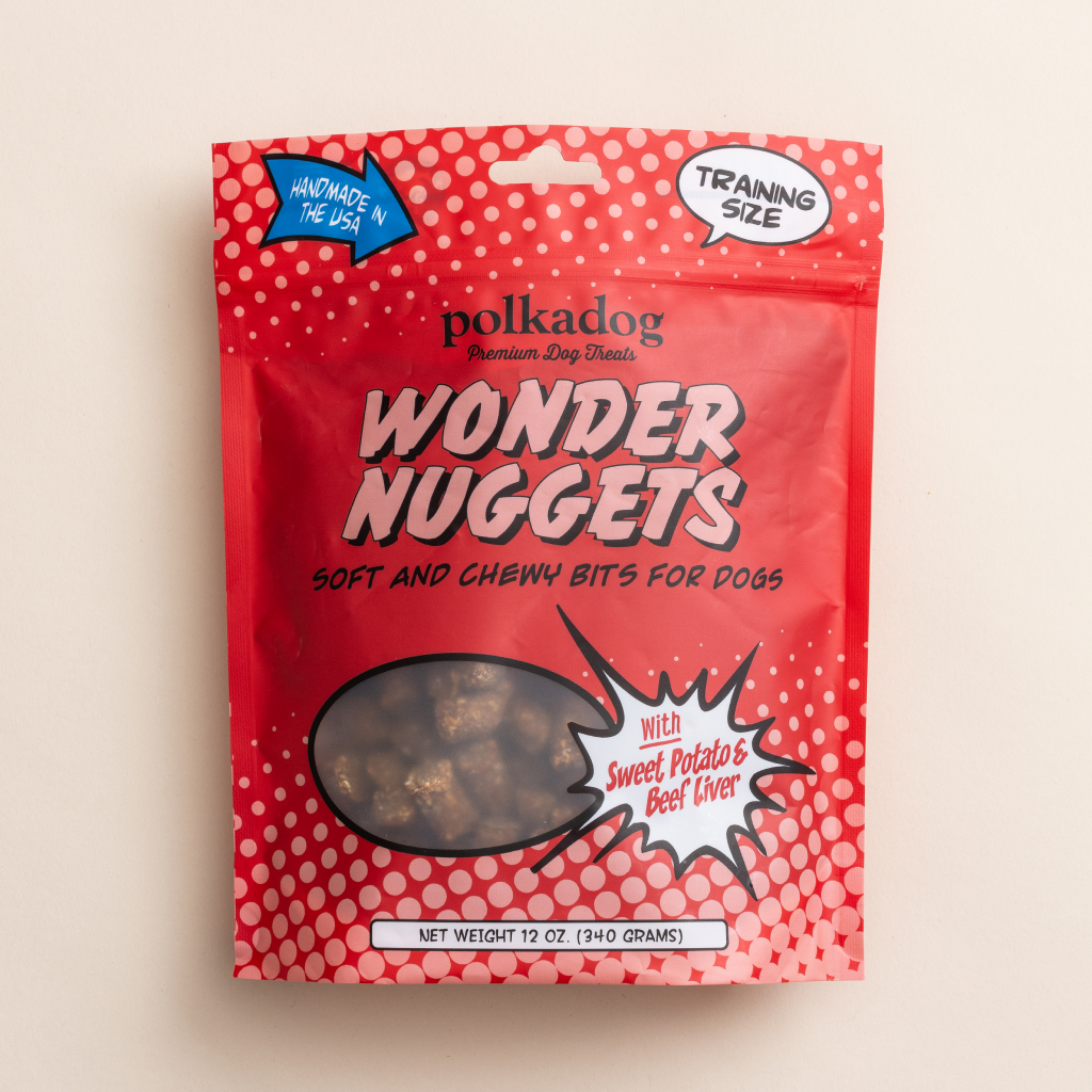 Polkadog Sweet Potato Beef Wonder Nuggets Dog Treats Bag 12 oz